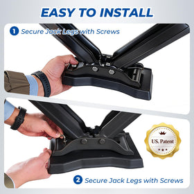 ROBLOK pad supporting RV foot to prevent sinking and spread load