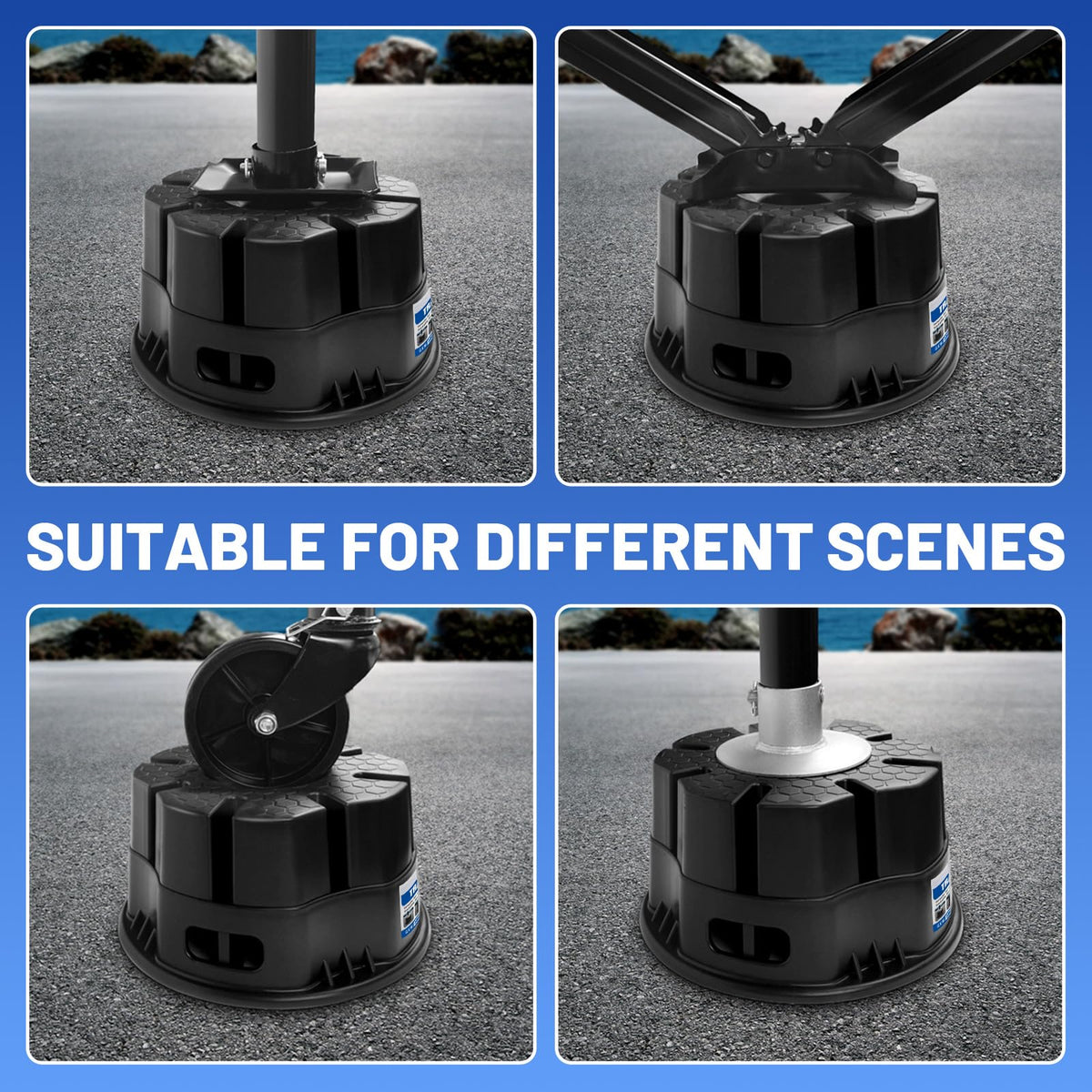 ROBLOCK stacked blocks demonstrating adjustable height stability
