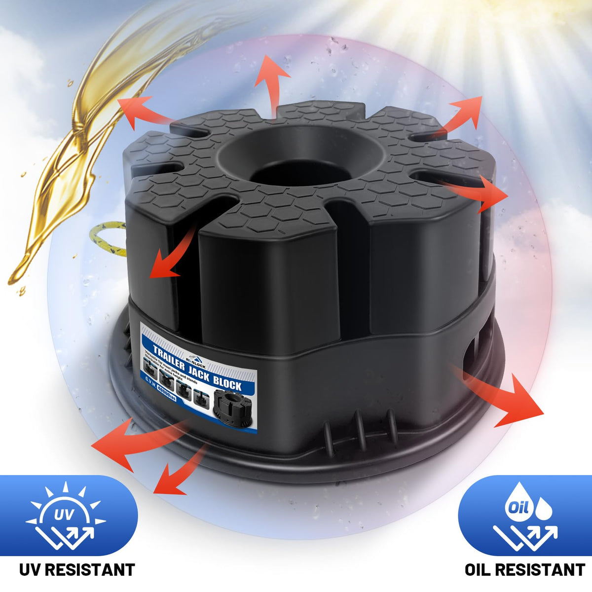 ROBLOCK storage bag and rope in trunk for compact transport benefit