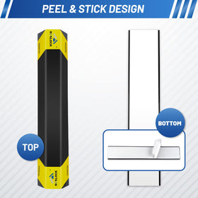ROBLOK visible yellow safety stripes improving garage visibility and safer parking