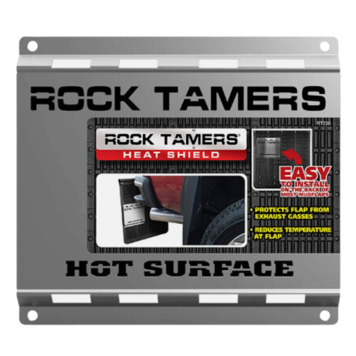 Rock Tamers close-up of ceramic top hat washer protecting fastener heat transfer