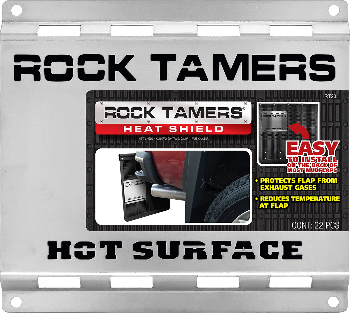 Rock Tamers RT231 beside ruler showing size for correct fitment benefit
