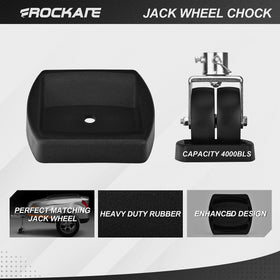 rockane rubber wheel chock top profile showing snug wheel hold for safety