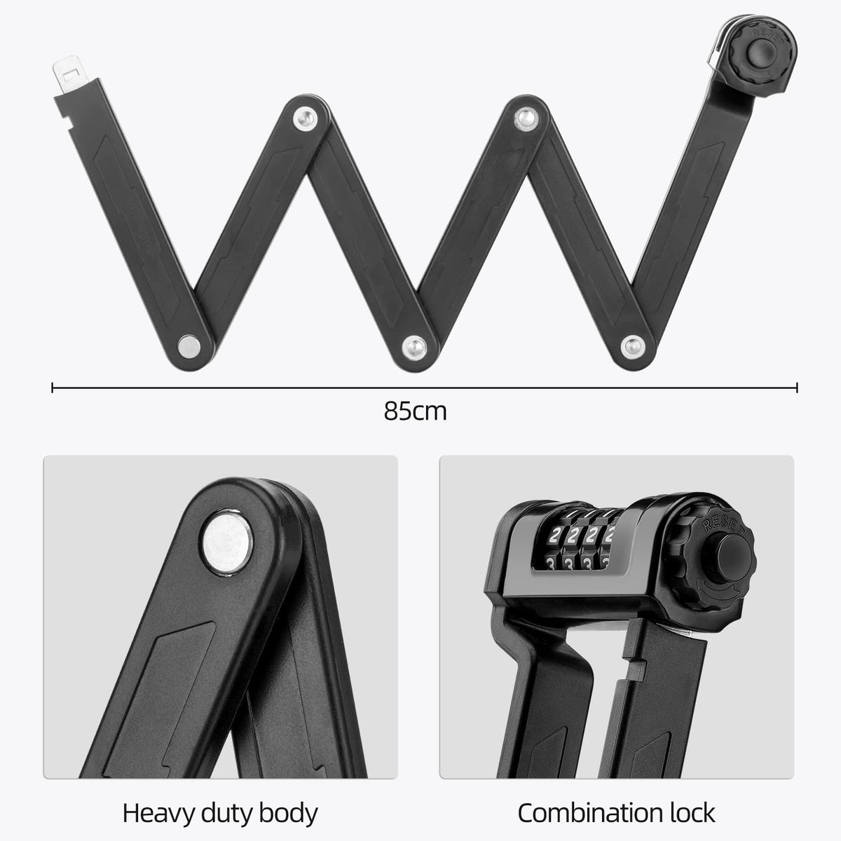 ROCKBROS detailed shot of alloy chain links highlighting heavy-duty strength benefit
