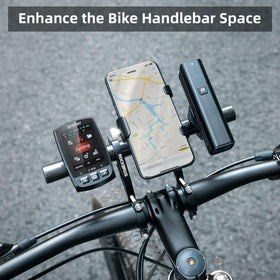 ROCKBROS clamp close-up with rubber lining securing to bar to prevent scratches and provide stable grip