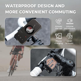 ROCKBROS mount attached to handlebar showing stable, vibration-resistant installation