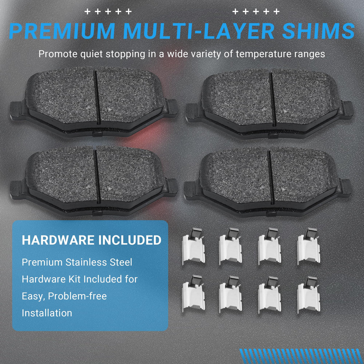 Rockplanet backing plate and anti-vibration washer detail reducing noise and absorbing vibrations