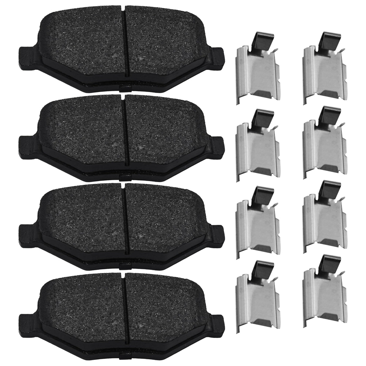 Rockplanet front packaging showing D1377 rear brake pads and part number for clear identification