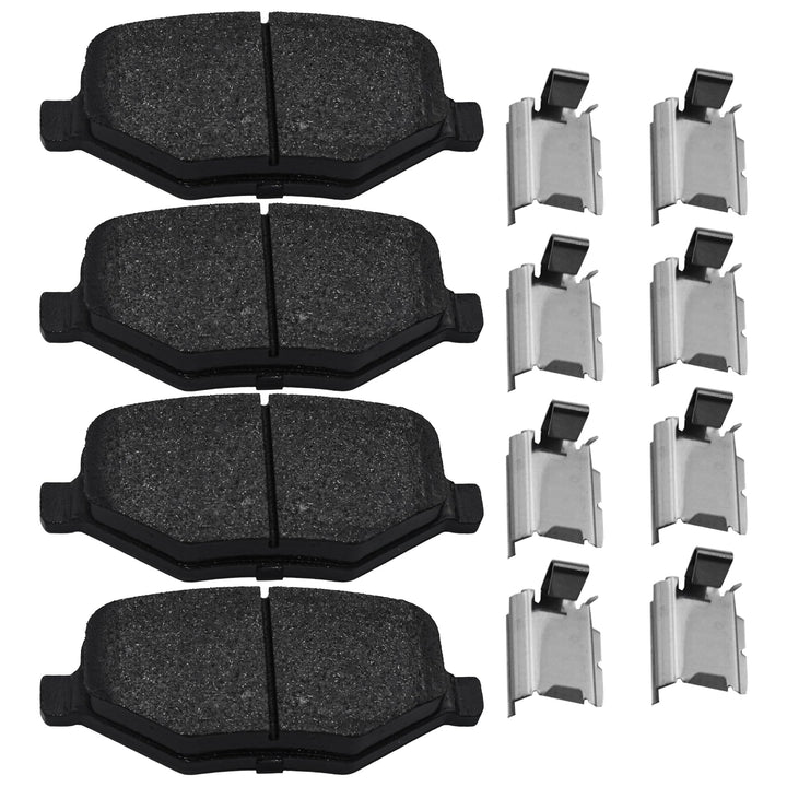Rockplanet front packaging showing D1377 rear brake pads and part number for clear identification