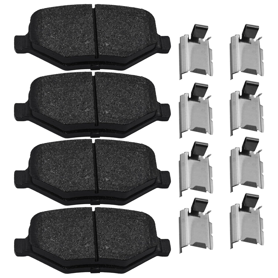 Rockplanet front packaging showing D1377 rear brake pads and part number for clear identification