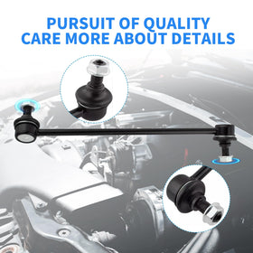 Rockplanet sway bar link during garage installation illustrating easy DIY fit and reliability
