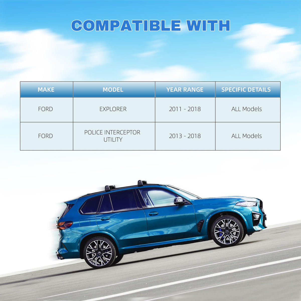 Rockplanet left and right front sway bar links side-by-side, illustrates included driver and passenger parts