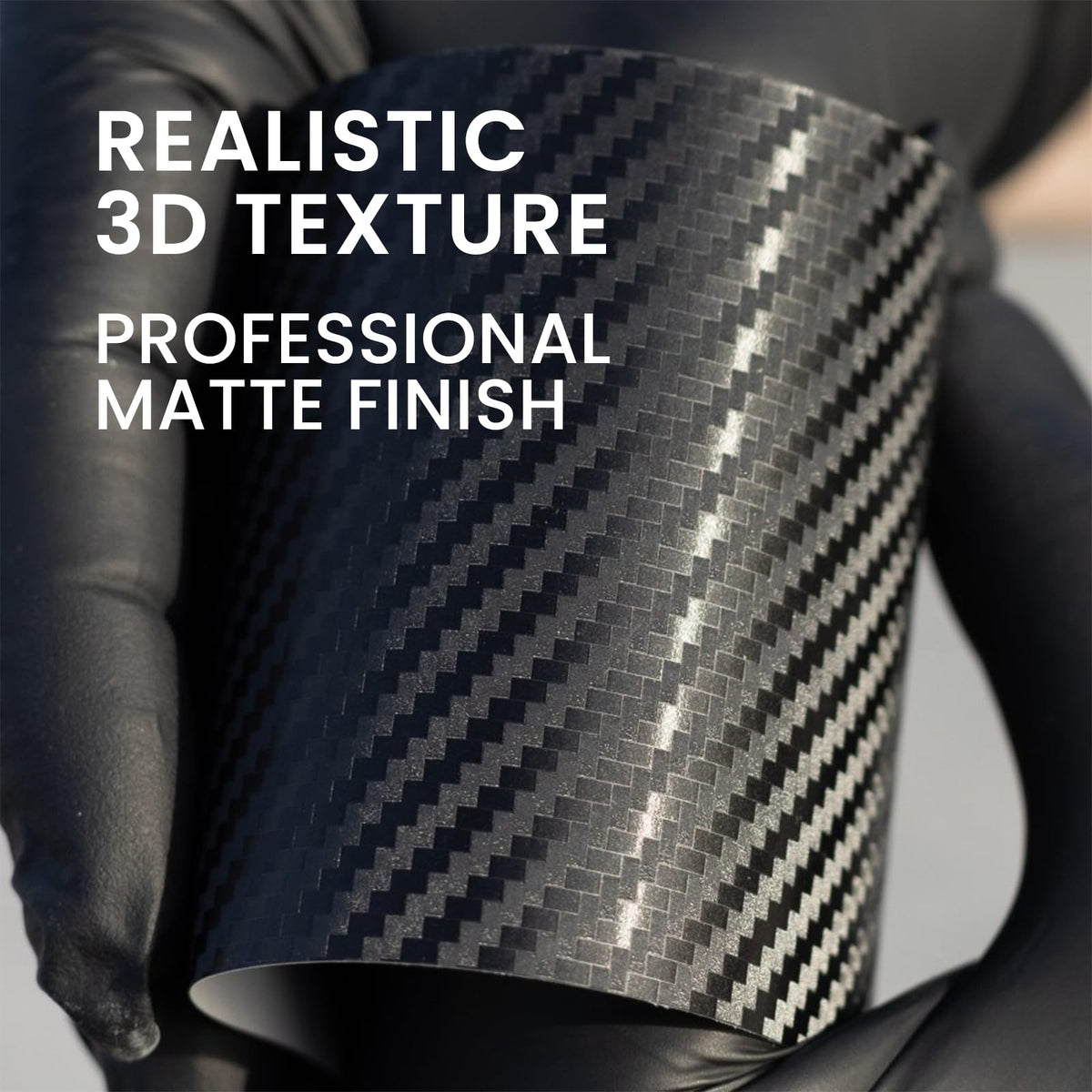 RockRose close-up of 3D carbon texture highlighting realistic non-reflective look