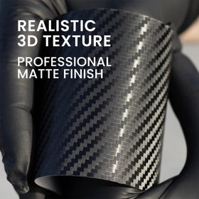 RockRose close-up of 3D carbon texture highlighting realistic non-reflective look