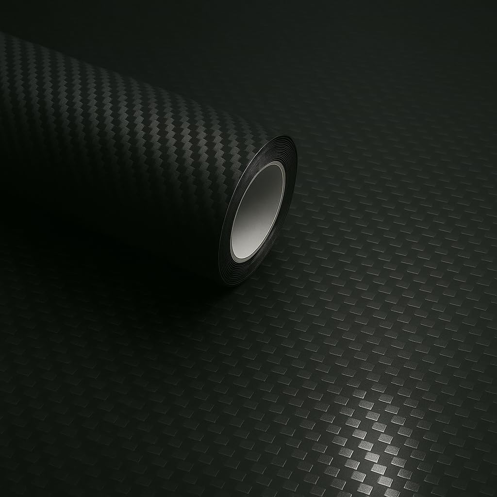 RockRose front view of matte carbon wrap showing full sheet and finish benefit