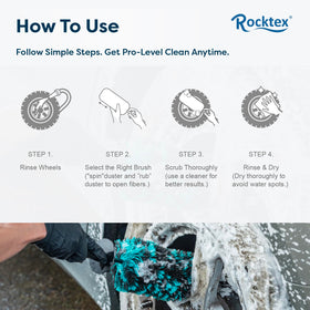 Rocktex small brush tip precision view showing slim profile for calipers and tight gaps