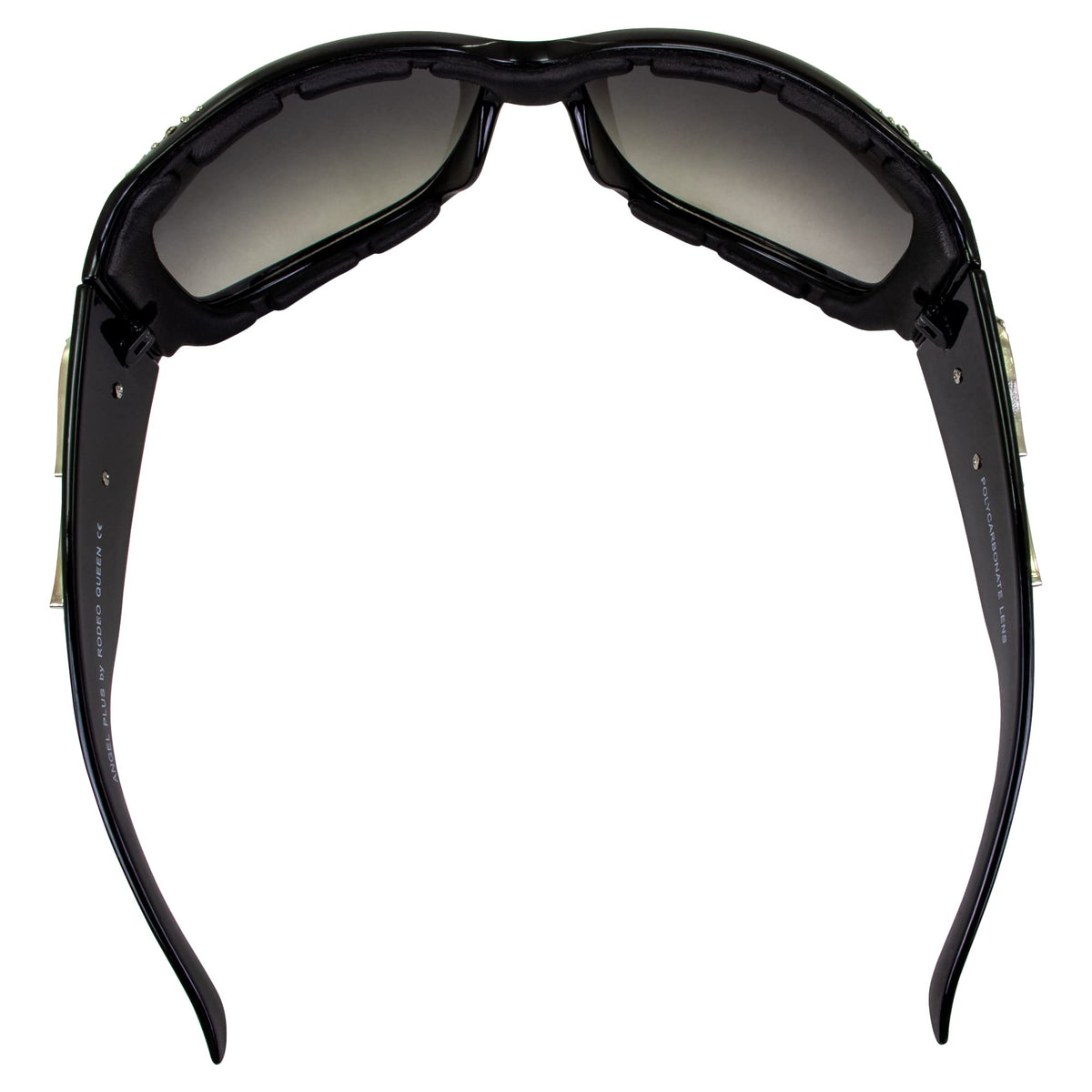 Rodeo Queen sunglasses worn on motorcycle demonstrating secure fit and style