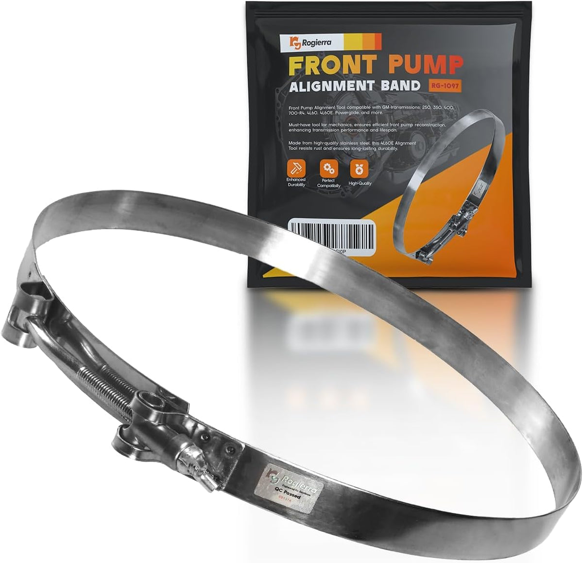 Rogierra front pump alignment band front view showing fit and durability benefit