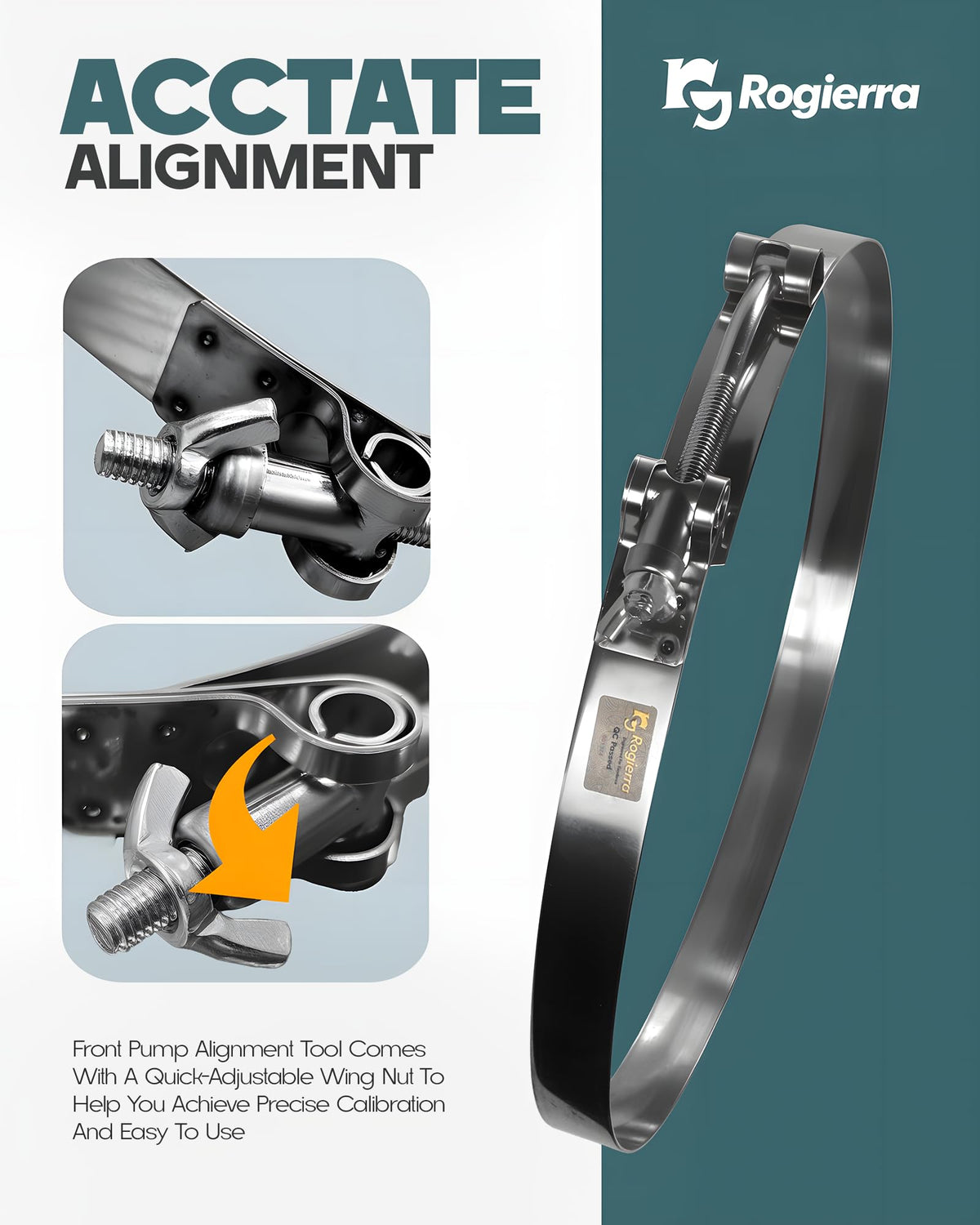 Rogierra tool mounted on 4L60E pump demonstrating correct alignment benefit