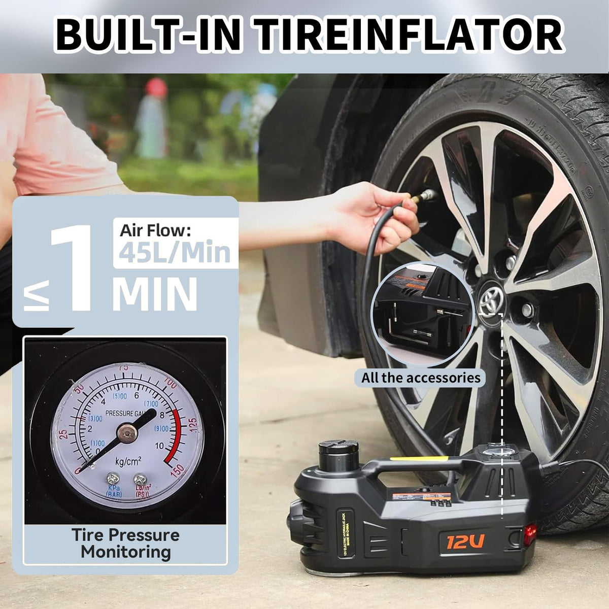 ROGTZ kit in use under car tire, fast roadside tire change advantage