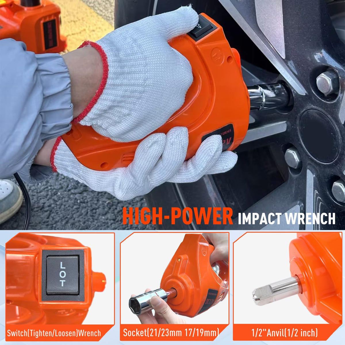 ROGTZ kit at night with LED and warning light for safer roadside work