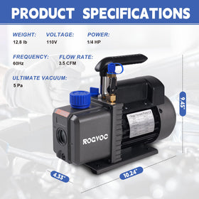 Rogvoc oil sight glass detail for quick oil level checks and maintenance