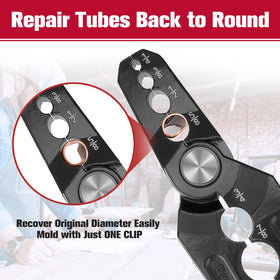 rogvoc rounder in use on copper tube demonstrating quick reshaping for leak-free fittings