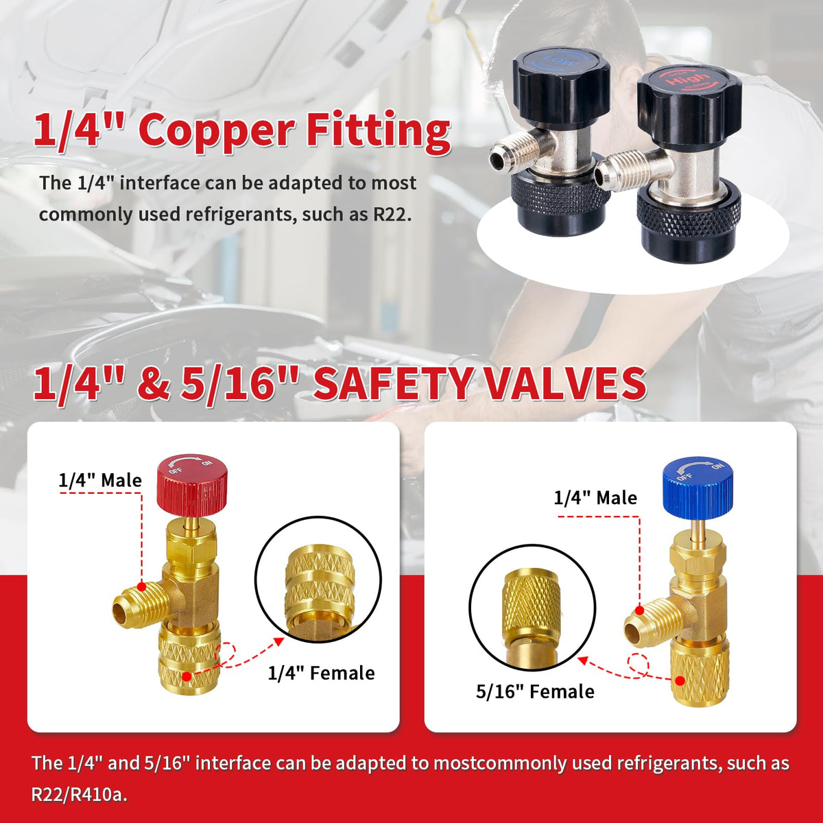 Rogvoc universal can tap detail for safe refrigerant access benefit