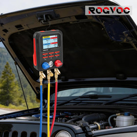 Rogvoc visual refrigerant window showing flow status for confident charging