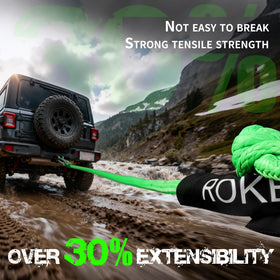 ROKENPOY soft shackles and loop protecting vehicle attachment points
