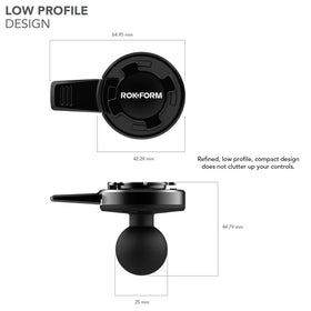 Rokform mounted on motorcycle handlebar demonstrating stable ride benefit