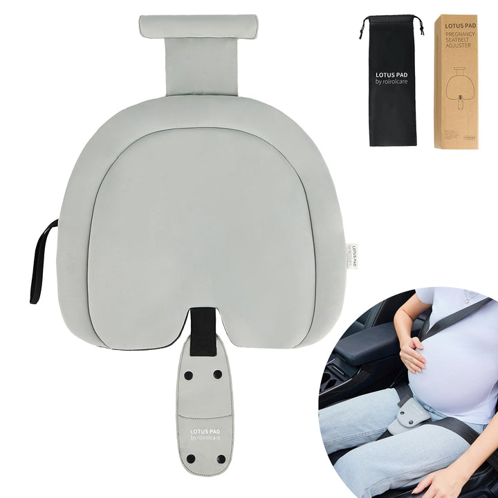 ROLROLCARE front view mounted on car seat showing secure fit and comfort
