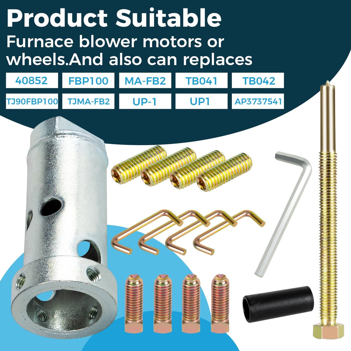 Romalon puller installed on a motor showing easy, controlled blower wheel removal