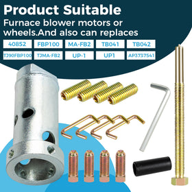Romalon puller installed on a motor showing easy, controlled blower wheel removal