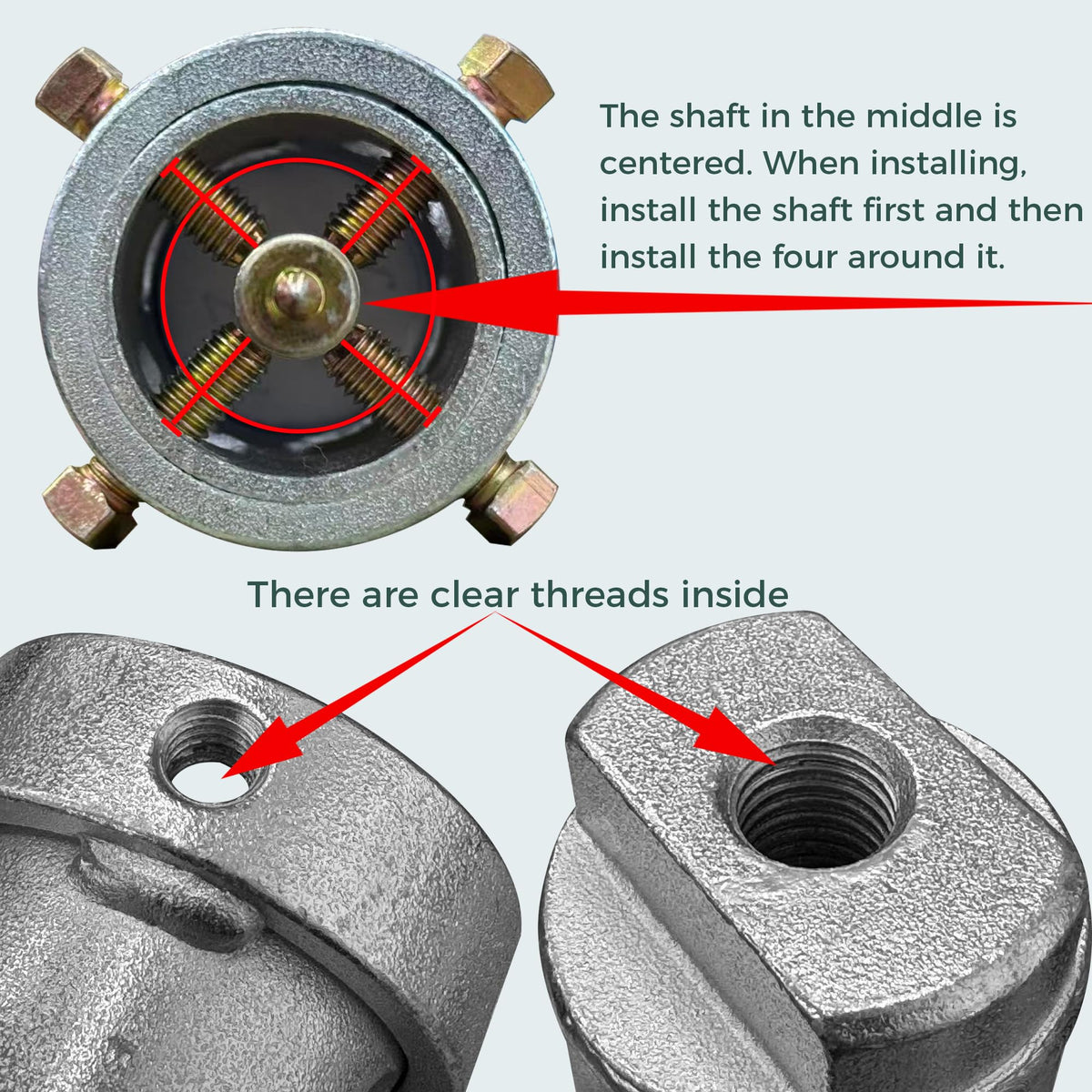Romalon four pull fingers displayed to show compatibility with varied hub sizes