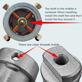 Romalon four pull fingers displayed to show compatibility with varied hub sizes