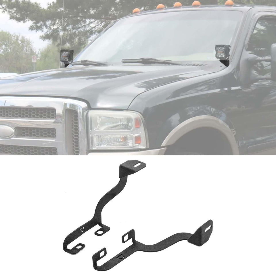 ROMELACK front view of hood mounts showing fitment and durable design