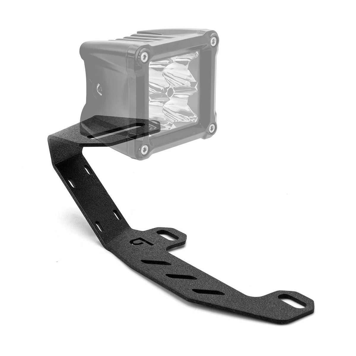 ROMELACK passenger side hood mount on Sierra showing secure lamp placement