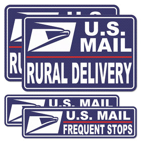 ROMINVIC front view of four magnetic postal signs showing clear identification benefit