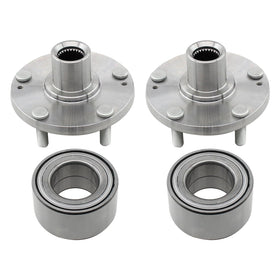 Roneeson front hub assembly front view showing mounting holes and studs, ensures proper fit