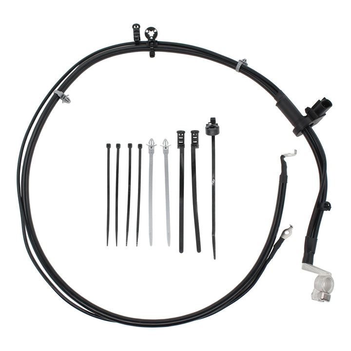 Roneeson front view of battery negative cable showing fitment and robust construction for reliable grounding