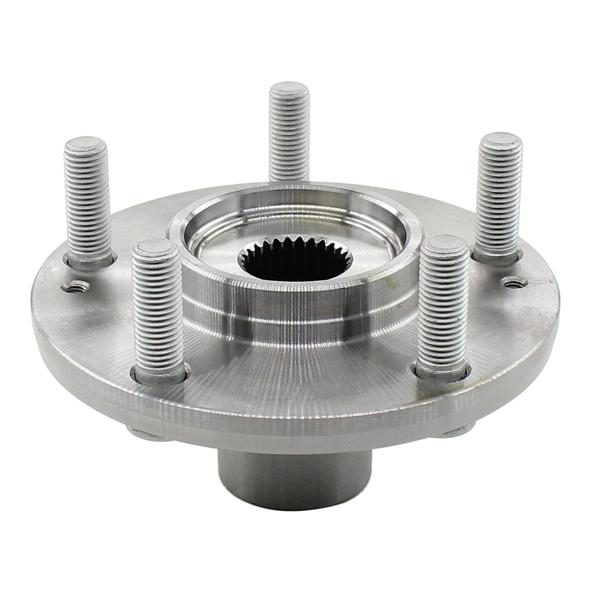 Roneeson hub installed on rotor in vehicle, demonstrates correct fit and restored rotation