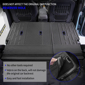 Rongtaod backrest mat Velcro detail showing secure attachment benefit