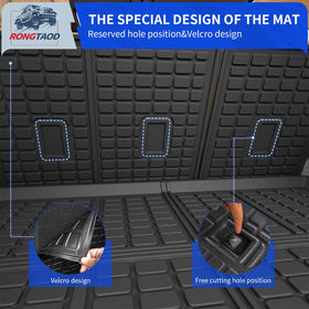 Rongtaod backrest mat Velcro detail demonstrating secure attachment