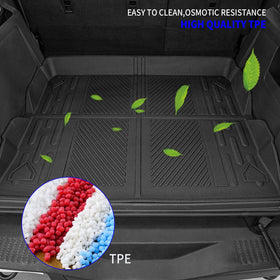 Rongtaod cargo mat being rinsed showing easy-clean, removable convenience