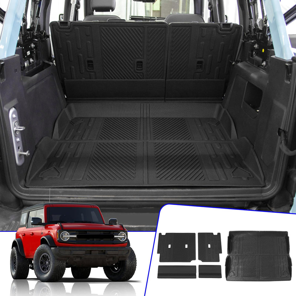 Rongtaod trunk liner front view showing full rear coverage and easy fit