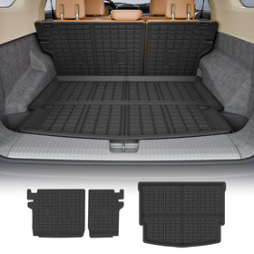 Rongtaod trunk mat packaging showing complete cargo liner set and benefits
