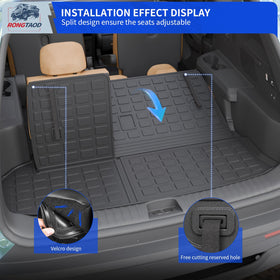 Rongtaod mats installed in Highlander interior for full coverage