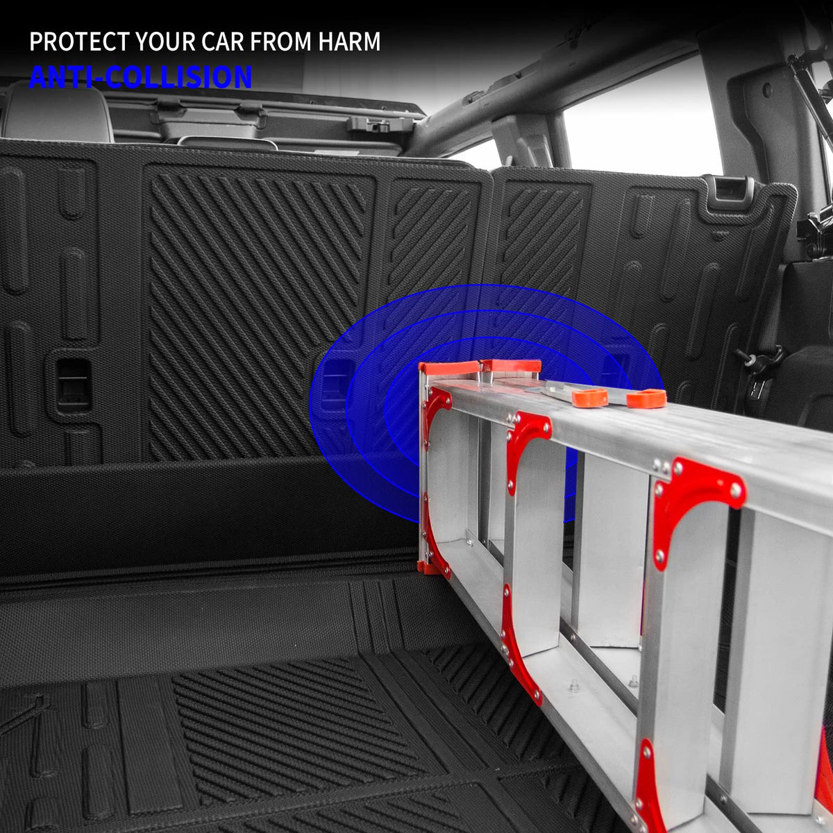 Rongtaod rear seat folding with backrest mats showing foldability advantage