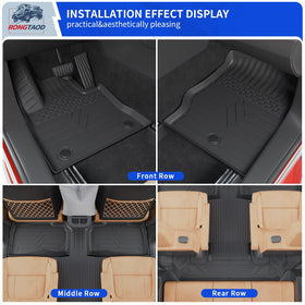 Rongtaod second-row captain chair mats fitted demonstrating tailored fit and ease
